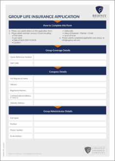 Employee Benefits Application Group Life 